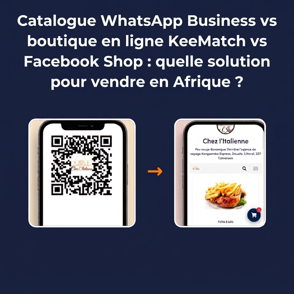 Catalogue WhatsApp Business vs boutique en ligne KeeMatch vs Facebook Shop : quelle solution pour vendre en Afrique ?